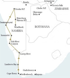 Windhoek to Cape  Town Safari