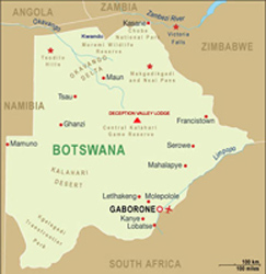 Map of Deception Valley Lodge Letlhakane Botswana