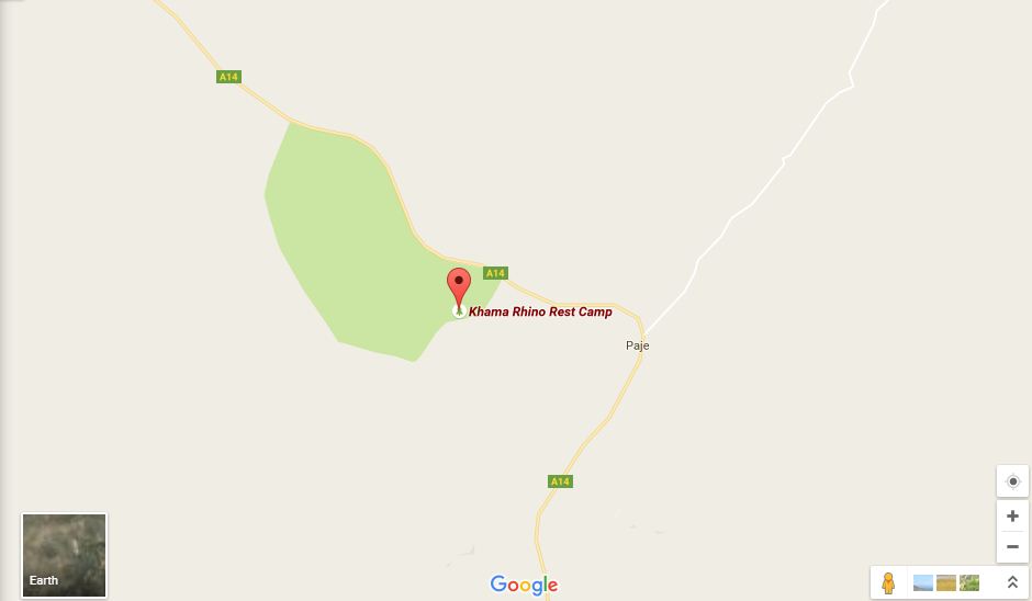 directions to Khama Rhino Sanctuary Serowe map