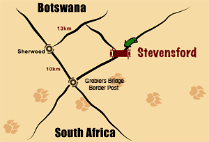directions to Stevensford Game Reserve Tuli Block map