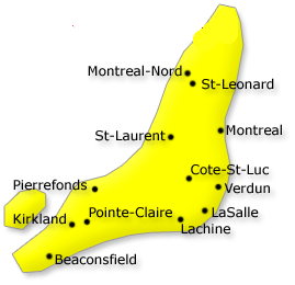 Map of Montréal Canada