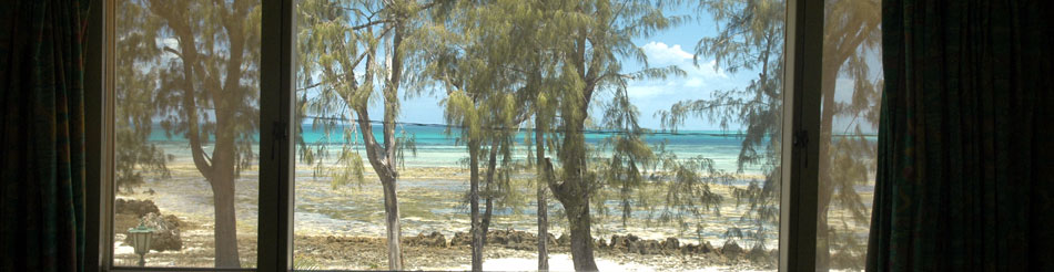 View from hotel Omuhipiti bedroom window
