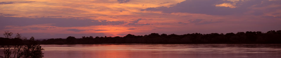 sundowners at sunset at Katima mulilo namibia
