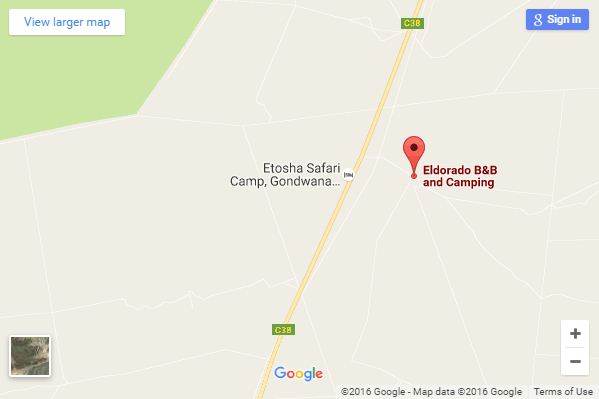 directions to Eldorado Camping Etosha map