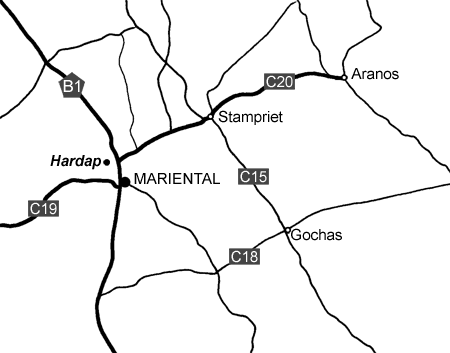 directions to Hardap Resort Mariental map