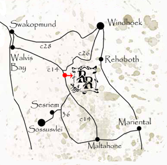 directions to Rostock Campsite Namib Naukluft map
