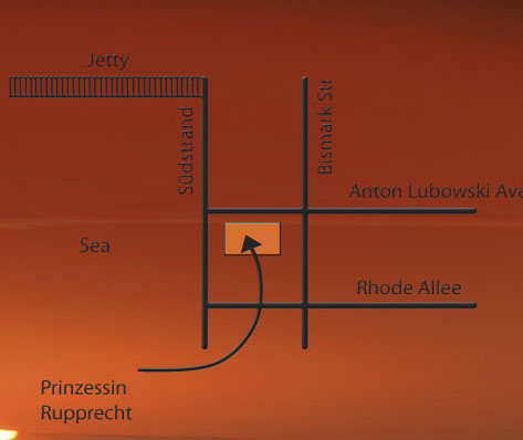 directions to Hotel Prinzessin Rupprecht Swakopmund map