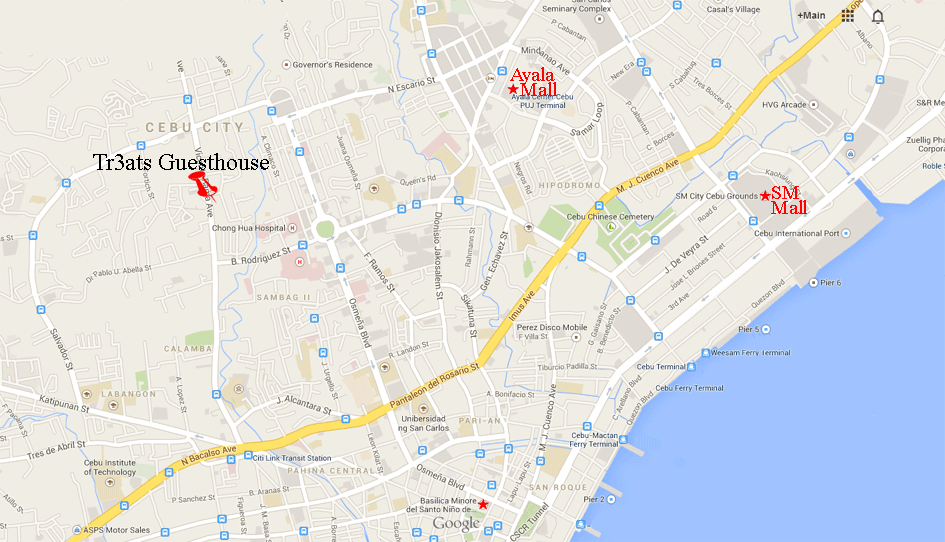 Map for tr3ats Cebu