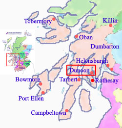 map of dunoon Scotland