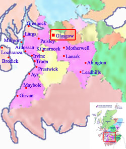 map of Glasgow