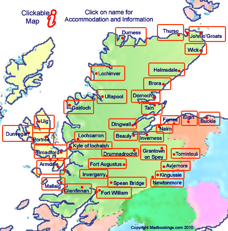map of Scottish Highlands