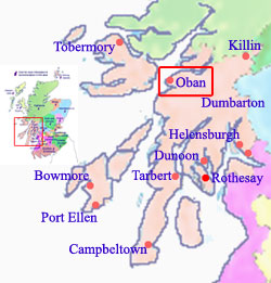 Oban map Scotland