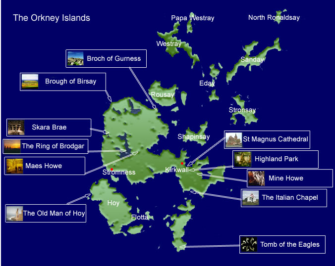 what to do on orkney map