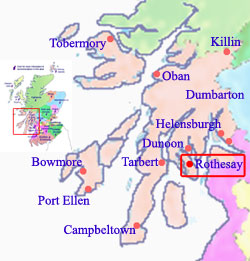 map of Rothesay Scotland