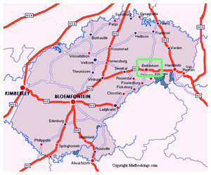 map of Bethlehem south africa