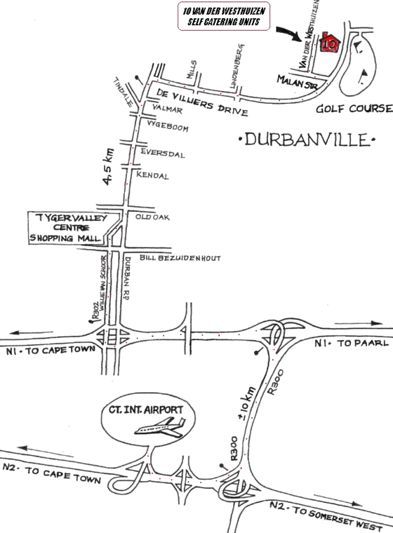 map and directions to Durbanville self catering