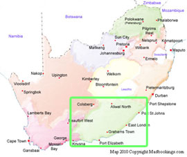 Eastern cape  map