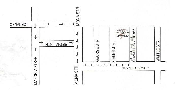 directions to Estoby Executive Guesthouse Witbank map