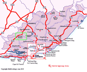 map of Graaff Reniet south africa