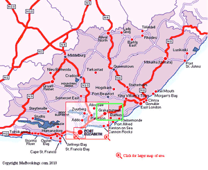 map of Grahamstown south africa