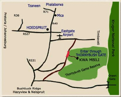 Kwa Mbili  Game Lodge Map