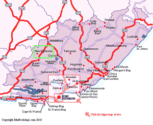 map of Nieu Bethesda south africa