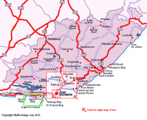 map of Oyster Bay south africa