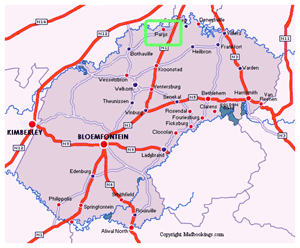 map of Parys south africa