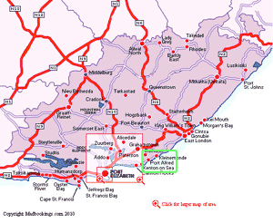 map of Port Alfred south africa