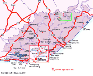 map of Rhodes south africa