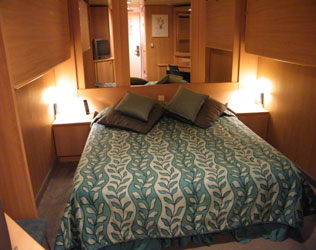 Double cabin with fold down single beds
