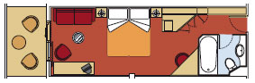 Cabin layout of Sinfonia suite