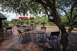 The bar and riverside deck provide a relaxing open setting where you can enjoy a sun downer overlooking the Maramba river.
