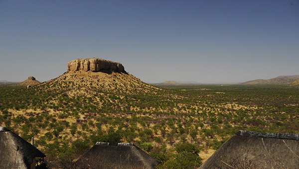 Rocky hills and open plains of Damaraland in north-west Namibia