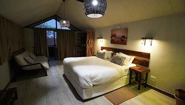 A traveller lodge in northern Namibia illustrating the type of accommodation typical in higher-risk regions