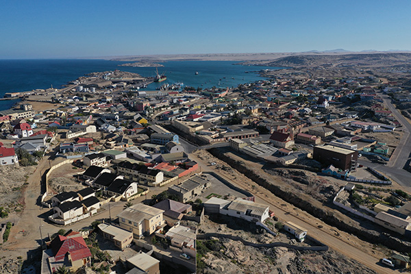 Lüderitz town and coastline near Kolmanskop