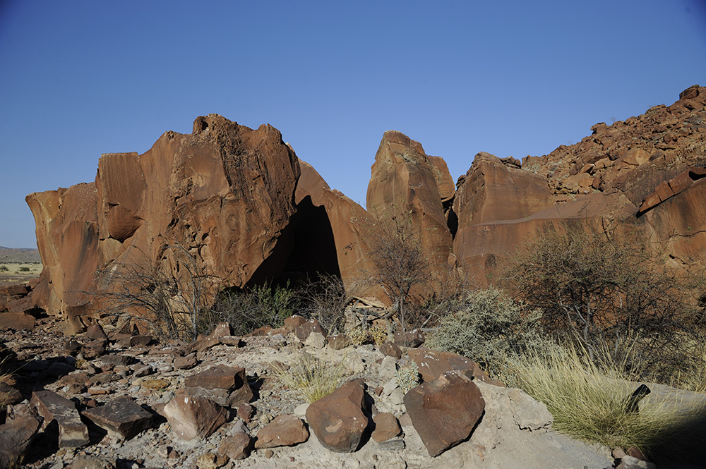 Ancient rock engravings of animals at Twyfelfontein