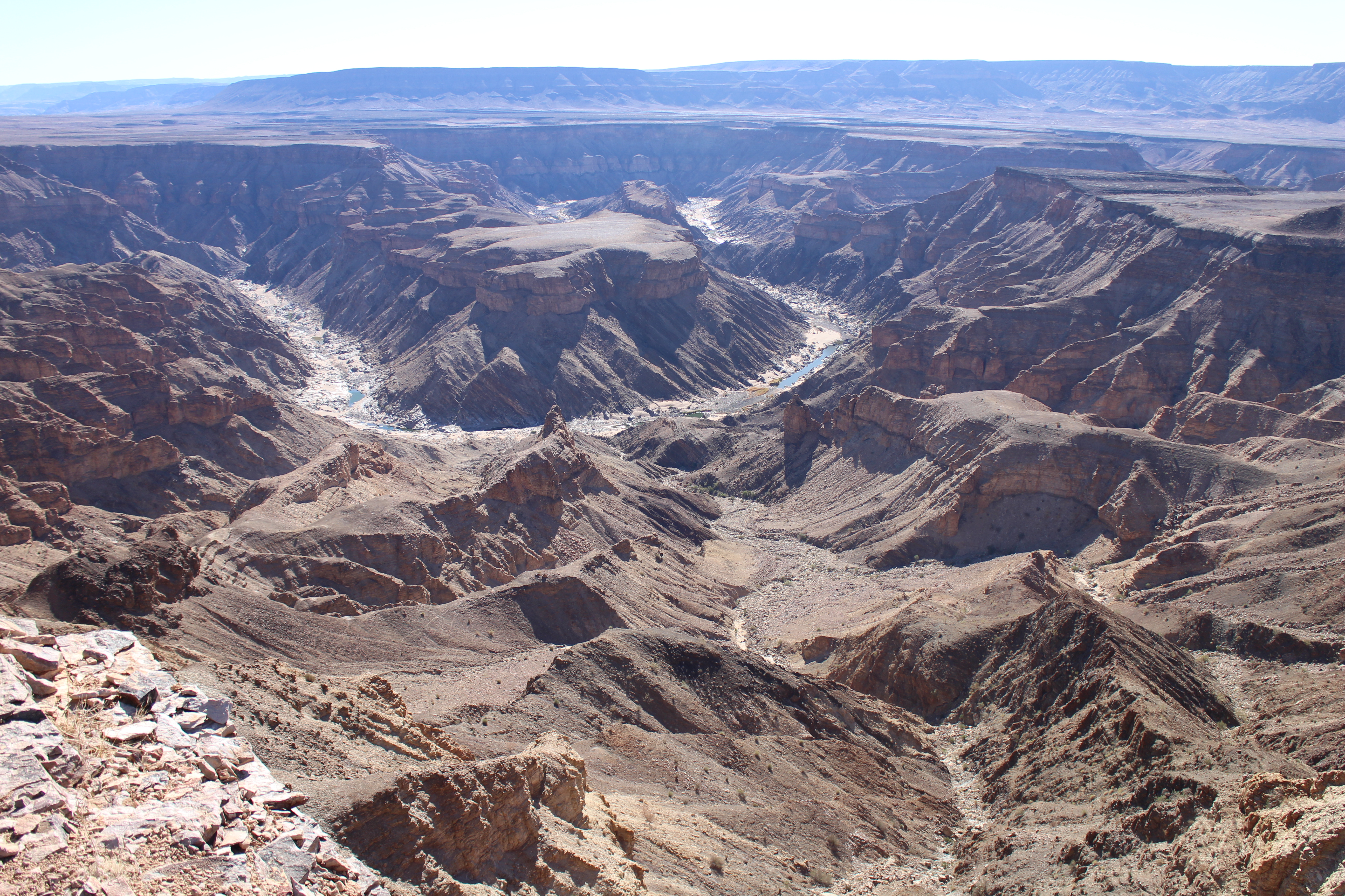 View from the main viewpoint into the Fish River Canyon