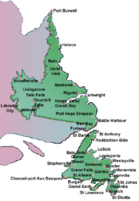 Newfoundland and Labrador map and accommodation guide
