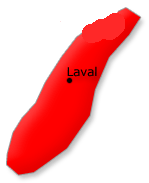 Map of Laval Canada