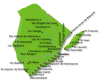 Map of Québec City  Canada