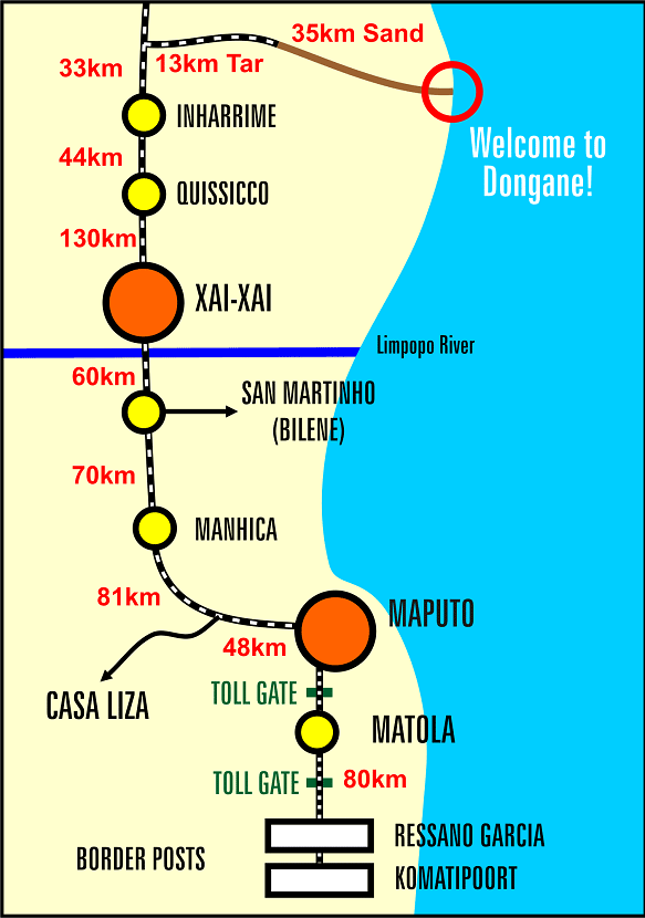 getting to Guinjata map