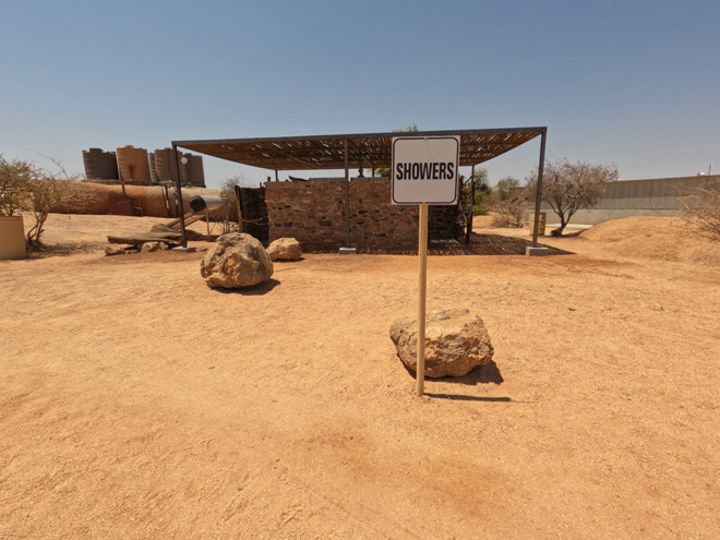 Spitzkoppe Camp Showers at reception