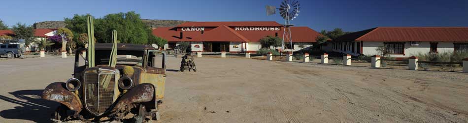 Enjoy warm hospitality iat the original Canyon Roadhouse Namibia