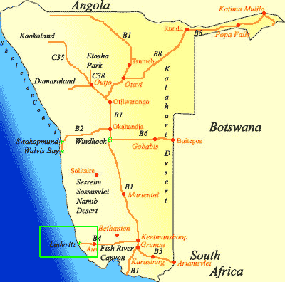 map luderitz