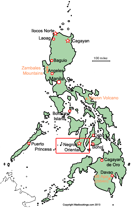 Map of the Negros Oriental