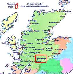 spean bridge map