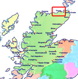 Map of Thurso Scotland