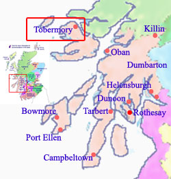 Tobermory map Scotland