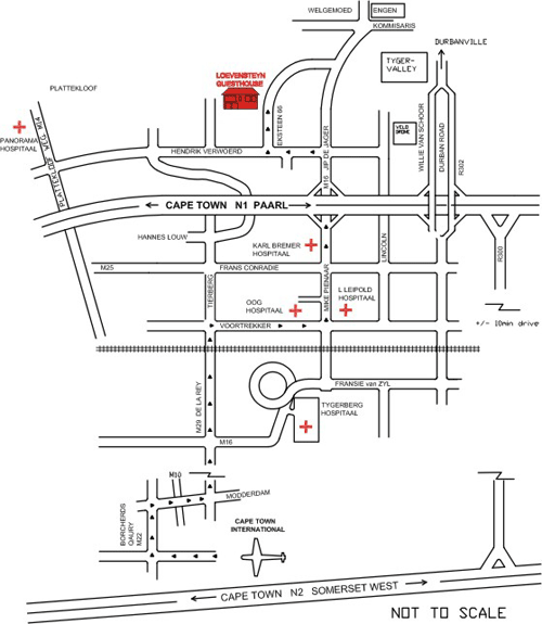 loevensteyn guesthouse directions and map